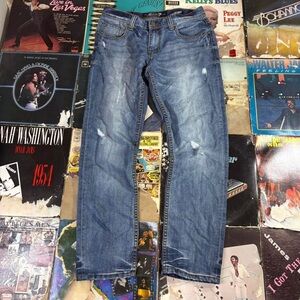 Seven7 Men's Blue and Navy Jeans